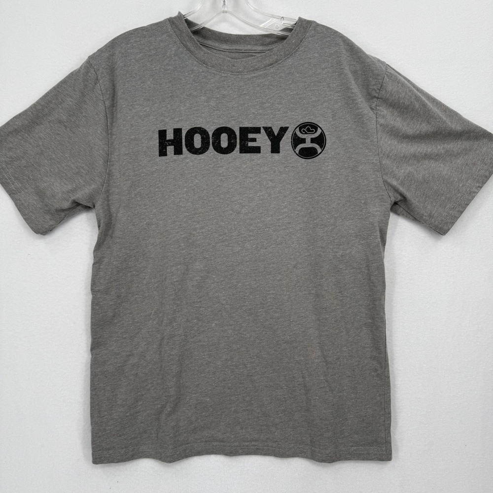 Hooey Graphic T-Shirt Mens Large Gray Short Sleeve Logo Western Cotton Blend Tee
